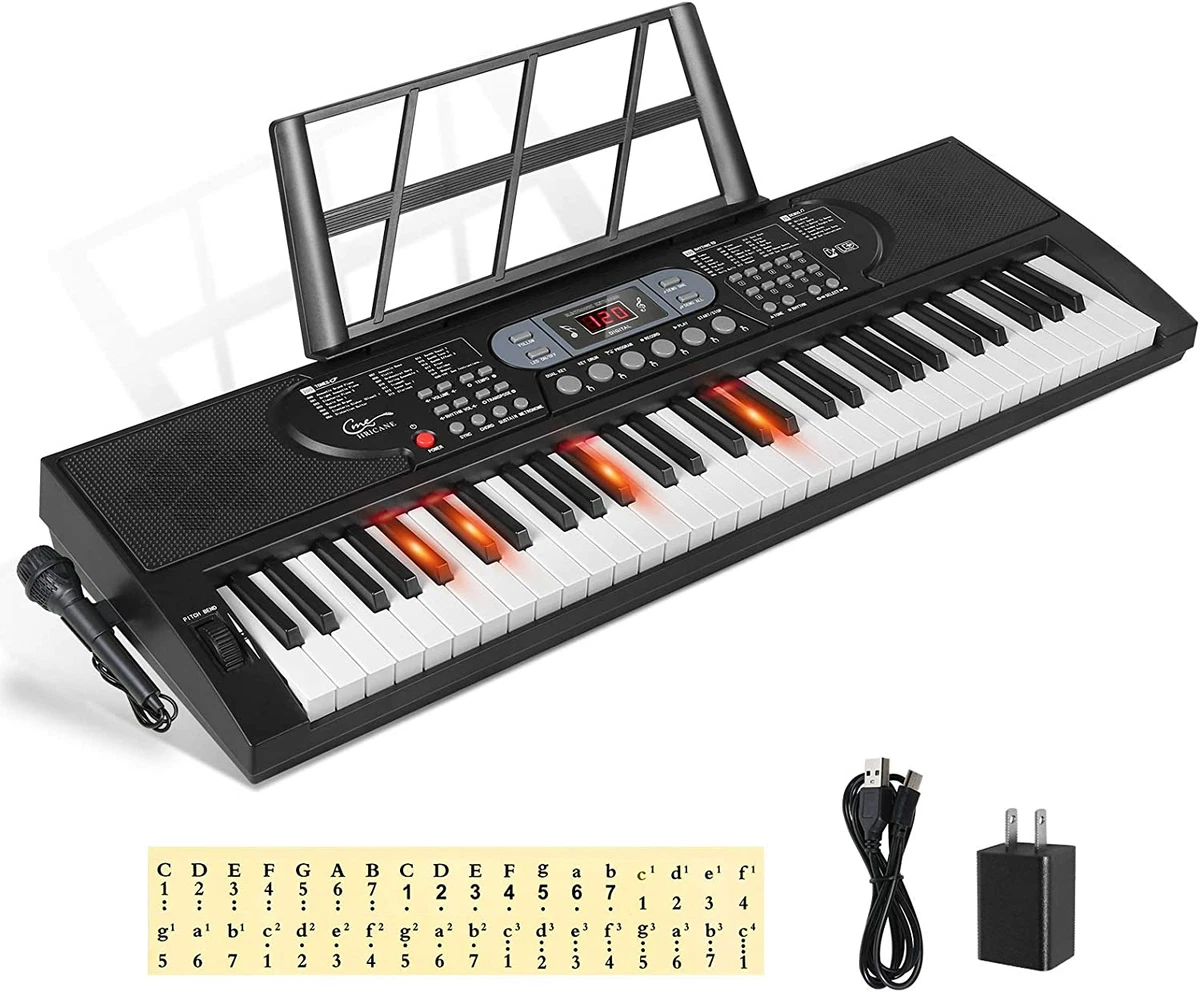 Piano keyboard with lighted keys sale