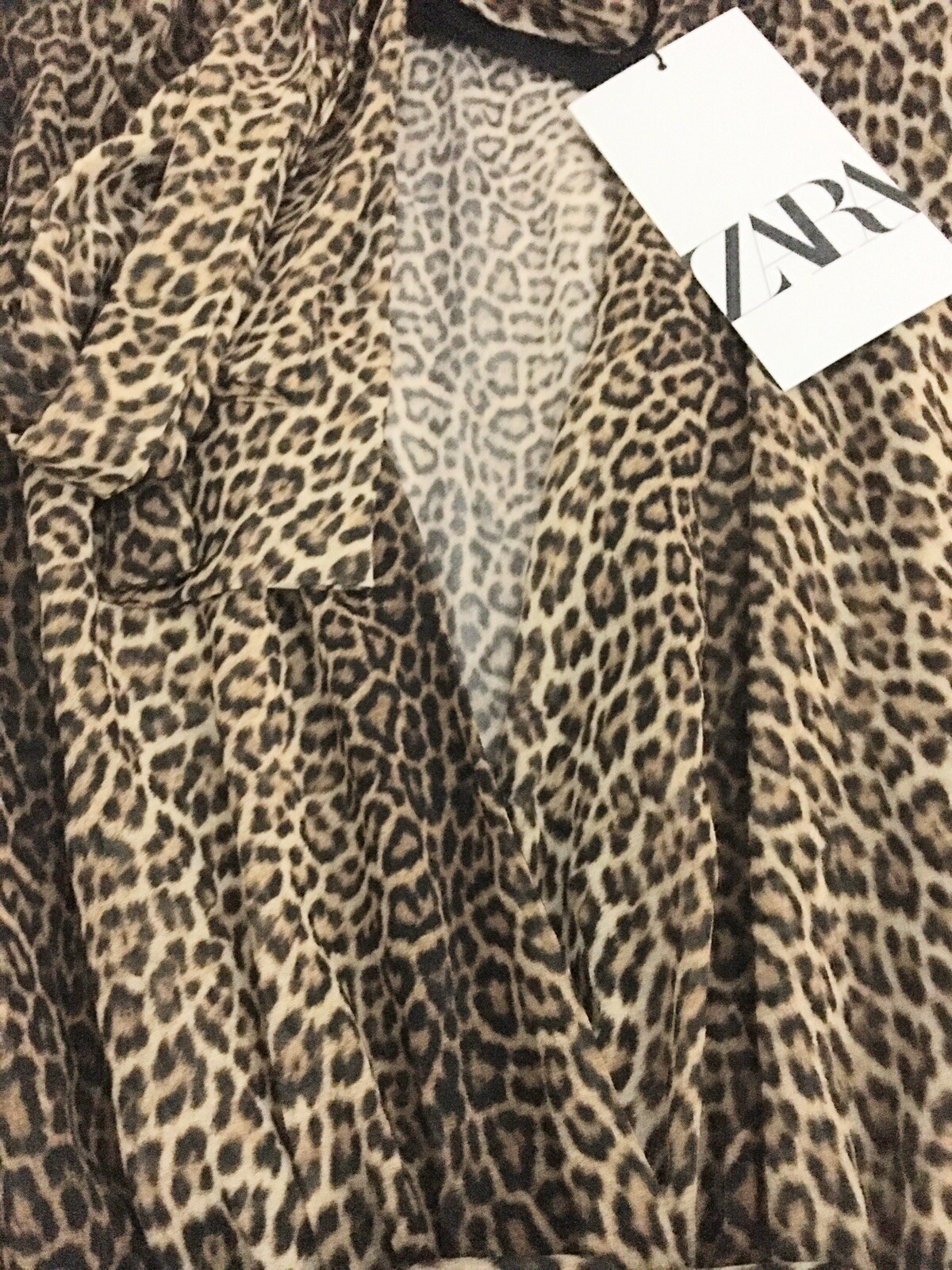 Zara Leopard Print Chiffon Mini Dress With Neck Scarf S BNWT RRP £49.99 LAST ONE image 9