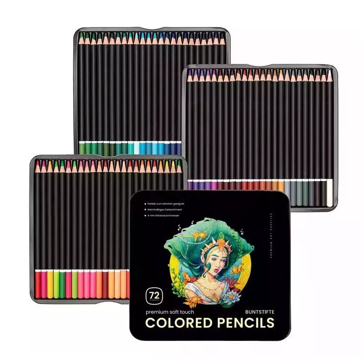 Artist Pencils Premier Colored Pencils Complete Set of 72 Assorted Colors Gift-image