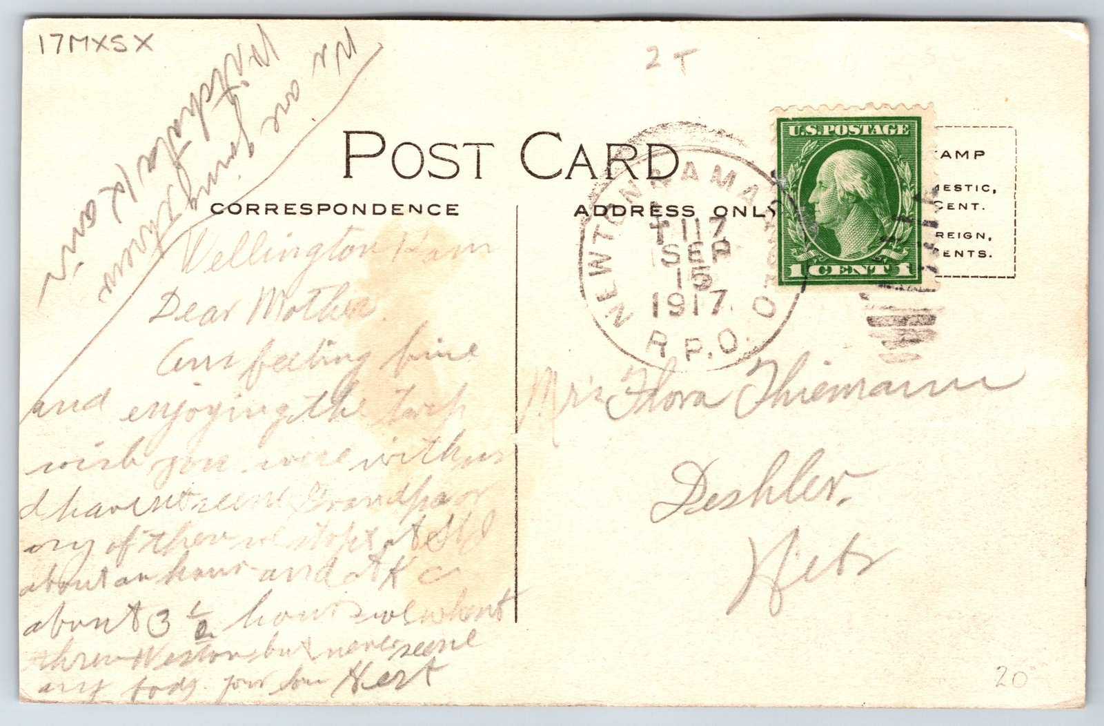 Wellington KansasFirst ME Methodist Episcopal ChurchMain Street1917