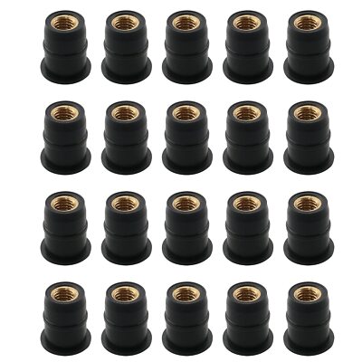 20Pcs Neoprene Well Nuts M5 Pozi Screws 3/8'' Hole Durable Expansion Nuts