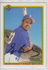 Autographed 1990 Bowman Greg Briley - Mariners