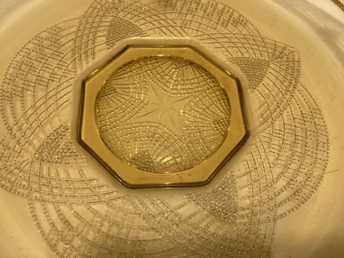 Vintage Amber Romanesque beaded Star bowl - L.E Smith - Picture 3 of 12