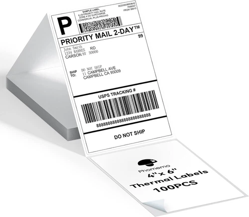 500/1000PCS 4x 6" Direct Thermal Shipping Label for VRETTI MUNBYN Phomemo lot - Picture 12 of 15