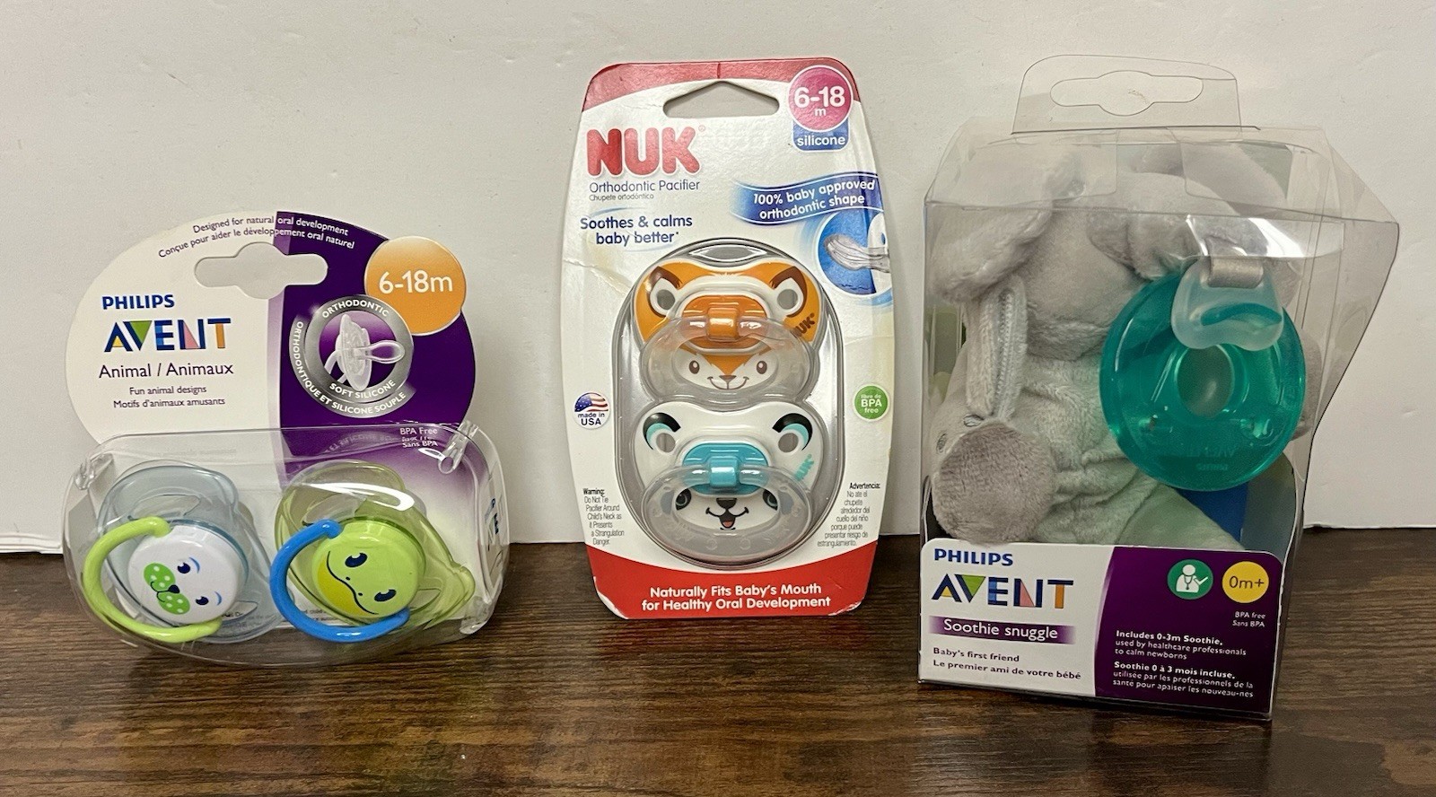 Philips Avent 2 Pack 6-18 Months & 2 pack Nuk Orthodontic 6-