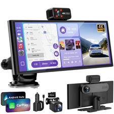 CarPlay Screen for Car Tablet Android Auto Smart Screen for Car, 4K Dash Cam ...