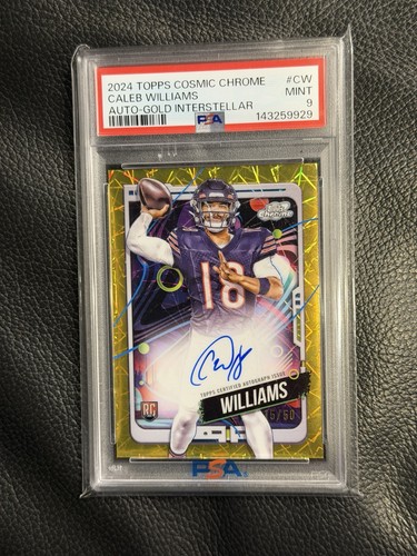 2024 Topps Cosmic Chrome Caleb Williams Gold Interstellar Auto #/50 PSA 9 RC