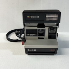 Vintage Polaroid Sun 600 LMS Instant Film Camera w/Strap - Untested