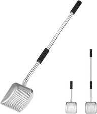 Metal Cat Litter Scoop - Removable Long Handle Cat Litter Scooper 16In-3In ,Lar