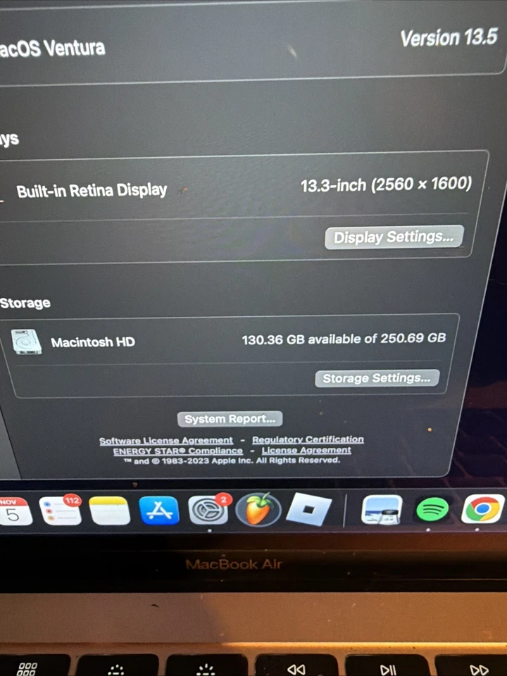 Apple MacBook Air 2018 13,3 дюйма i5 1,6 ГГц, 8 ГБ RAM, 256 ГБ SSD, розовое золото - Изображение 4 из 4