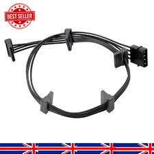 4 Pin Molex to 5 SATA Power Cable 18AWG 40cm Adapter Splitter