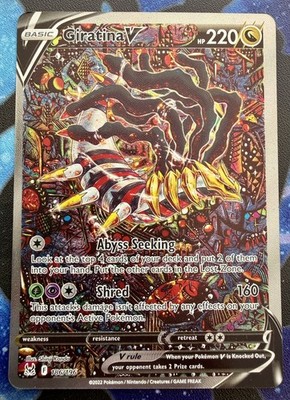 Pokemon TCG Giratina V (Alternate Full Art) 186/196 Swsh11: Lost Origin Holo