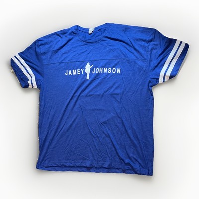 Jamie Johnson 3XL blue jersey type T-shirt Country Music White