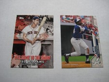 Topps Hall Of Fame Baseball Card Players Hank Aaron & Ted Williams Sleeved