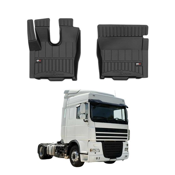 Omac Gummi FußMatten FüR Daf Xf 2013-2026 Premium Tpe 3D Automatten Schwarz 2X-image