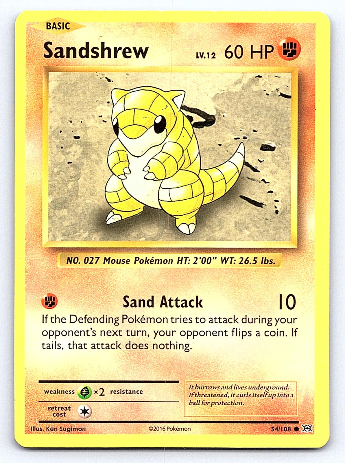 Base Set (Shadowless) #062/102 Sandshrew