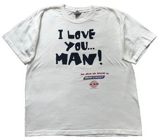 Vtg 90s Stanley Desantis 1995 Bud Light I Love You Man White USA Made T Shirt XL