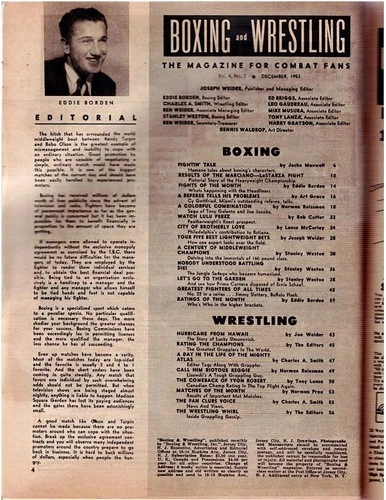 ヴィンテージ ボクシング&レスリング 雑誌 1953年 5 個セット | マルシアーノ・ラ・スターザ・ムーア - 画像18/19