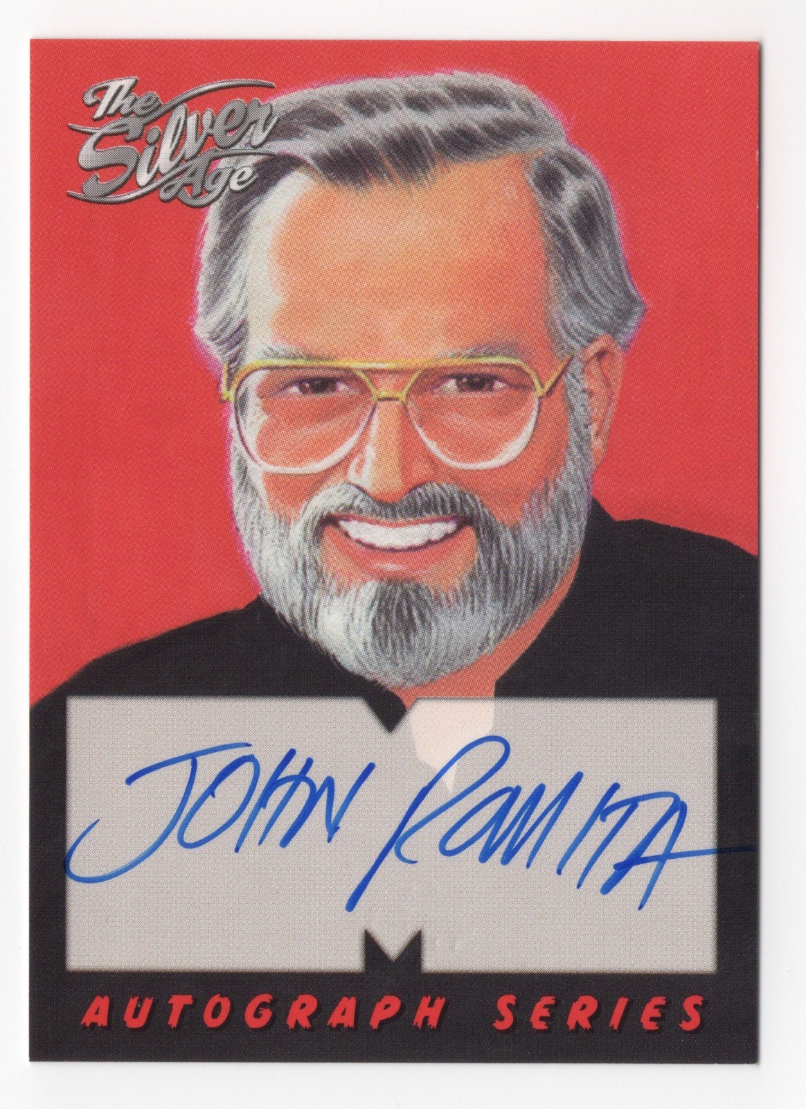 John Romita #A2 Marvel 1998 The Silver Age Autograph trading card — raw and PSA graded price guide