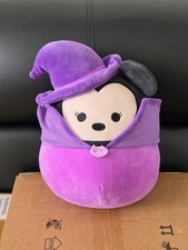 RARE Squishmallows Disney Minnie Mouse Purple Witch Halloween Plush - 10.5" H