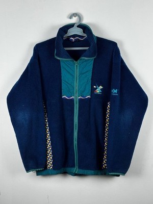 Helly Hansen Vintage Fleece Full Zip Pullover 90s 80s Mens Size L