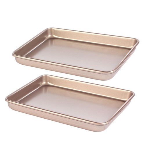 Baking Sheet Tray 9x11 Inch Cookie Sheet Nonstick, 2-Pack Heavy Duty Small Ba... - 第 1/8 張圖片