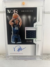 2024-25 Panini Noir Autographed Prime Color Desmond Bane ON CARD Mem /49