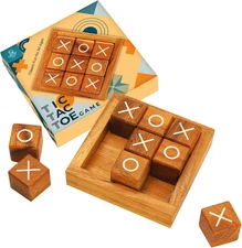 BSIRI Tic Tac Toe for Kids and Adults Coffee Table Living Room Decor and Desk De