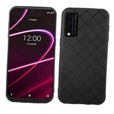 Compatible with T-Mobile Revvl V 5G Slim Soft Rubber Case,Shock Black