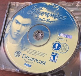SHENMUE Dreamcast All Discs And Manual, No Passport Authentic