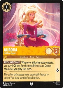 Aurora Holding Court 6/204 Fabled Disney Lorcana 020025