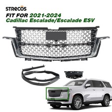 For 2021-2024 Cadillac Escaladeesv Front Upper Grille Grill Chrome 85000004