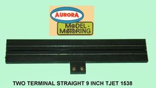 AURORA AFX HO Slot Track 2 Terminal 9" straight single TJET 1538 Open New