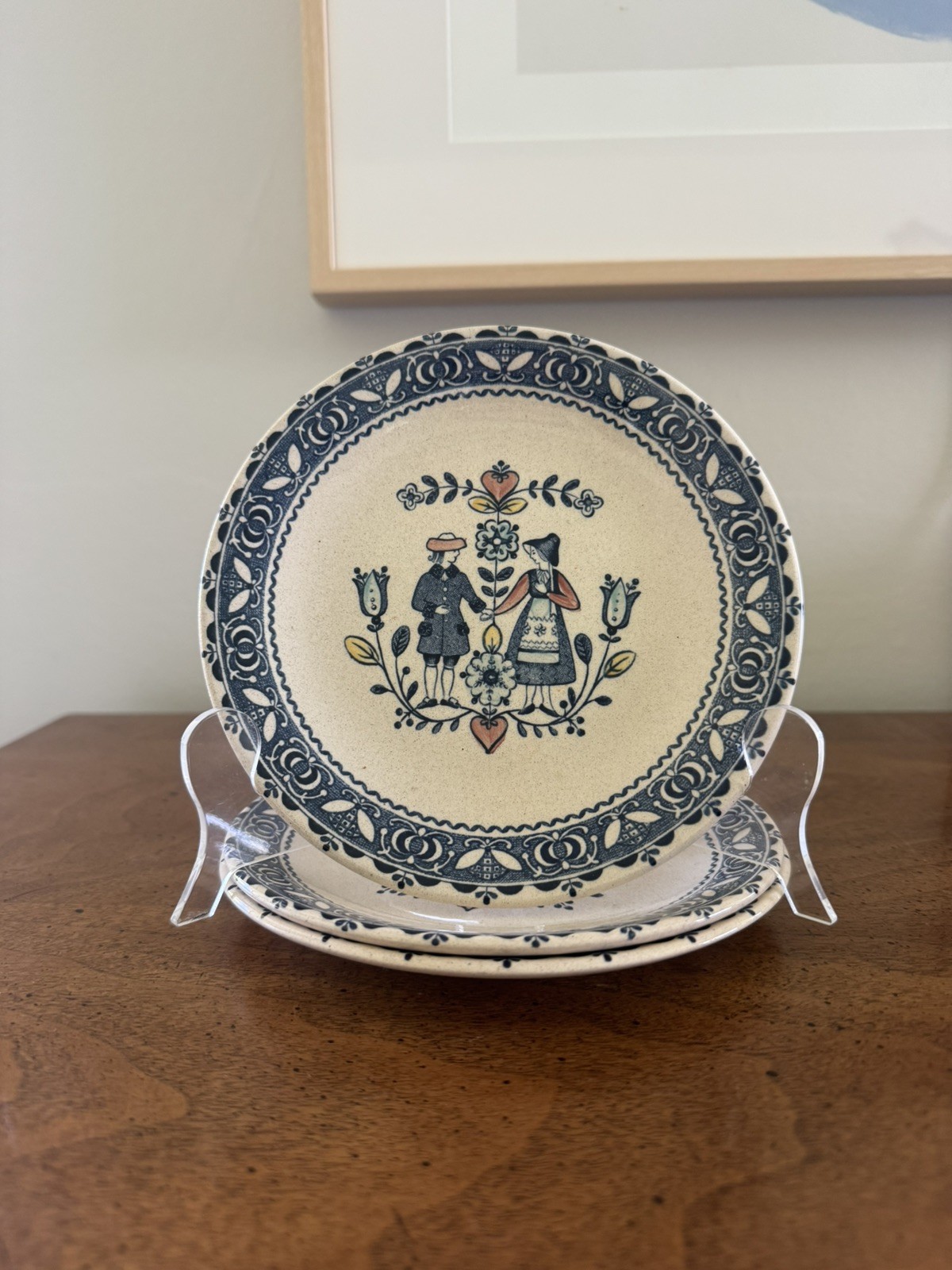 3 Johnson Bros Hearts & Flowers Staffordshire Old Granite 6” Bread Butter Plate