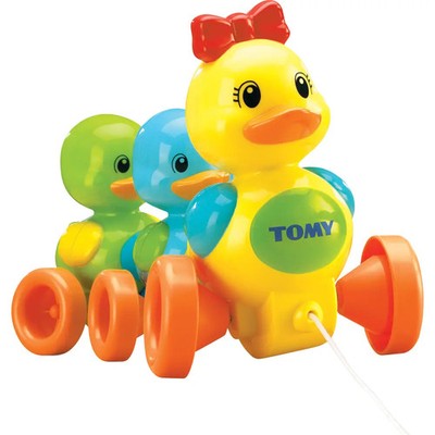 TOMY Babyspielzeug ''Entenfamilie'' mit Soundeffekt, hochwertiges Nachziehpielze
