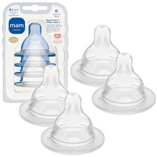 Baby Bottle Nipples Extra Slow Flow Size 0, for 0 Month Newborn Babies, Skin So