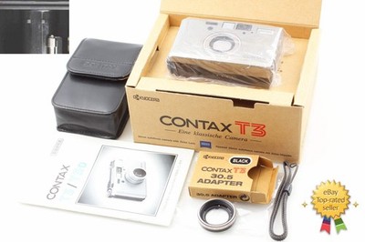   Double Teeth [Unused In Box] Contax T3 Titan Silver 35mm Film Camera JAPAN