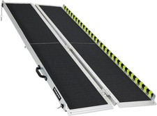 Huayaw Wheelchair Ramp 7FT, Anti-Slip Aluminum Folding Handicap Portable
