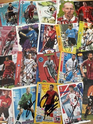 match attax, Shoot Out und andere signierte Karten.37
