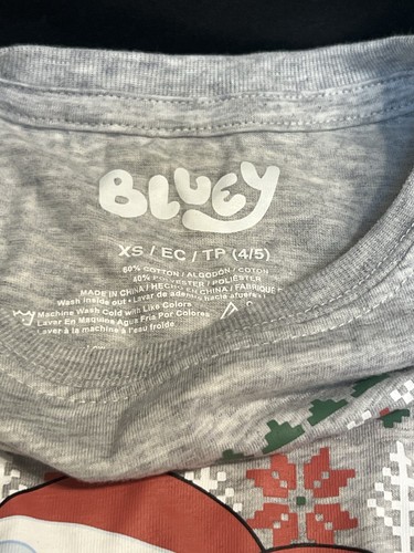 Bluey Shirt Girls Boys Xs 4 5 New Christmas Holidays Clothes Shirt - Picture 5 of 5