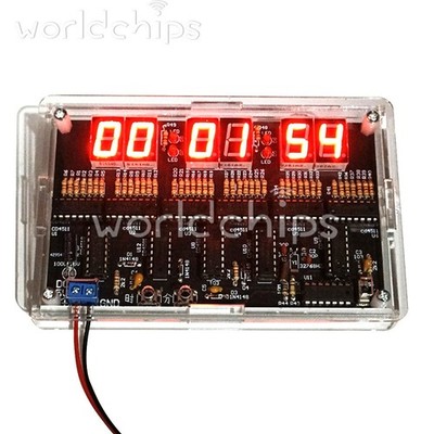 6-bit Digital Clock Circuit   Kit Electronic Clock Soldering Practice Kit US #qm