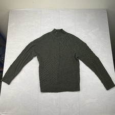 American Eagle Women  s Olive Chunky Knit Mock Neck Sweater XS