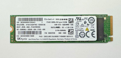 SK Hynix 512GB PC401 NVMe M.2 2280 SSD PCIe Gen3 x4