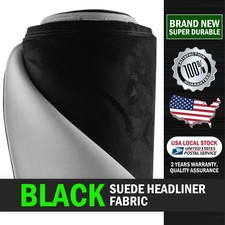 Black Suede Headliner Fabric Material 60"/72"/80"/98" Interior Roof Upholstery