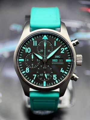 IWC IW388108 AMG Petronas 41mm Pilot Chronograph Full Set Excellent Condition