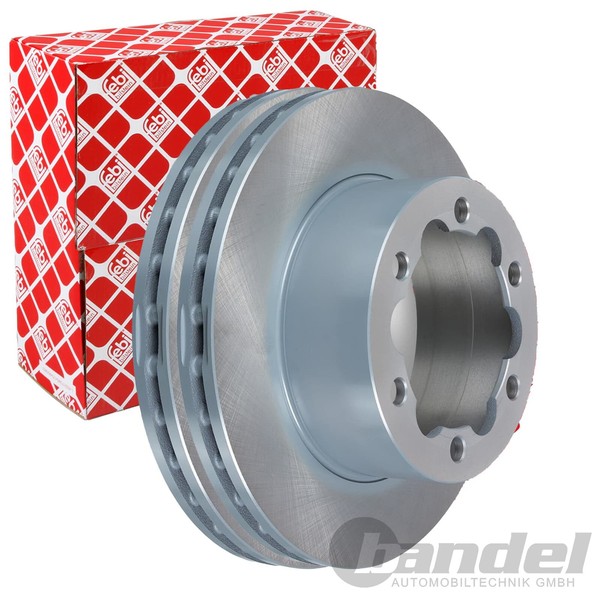 2X febi Bremsscheiben Ø303Mm Hinten Passend FÜR MERCEDES-BENZ Sprinter VW-image
