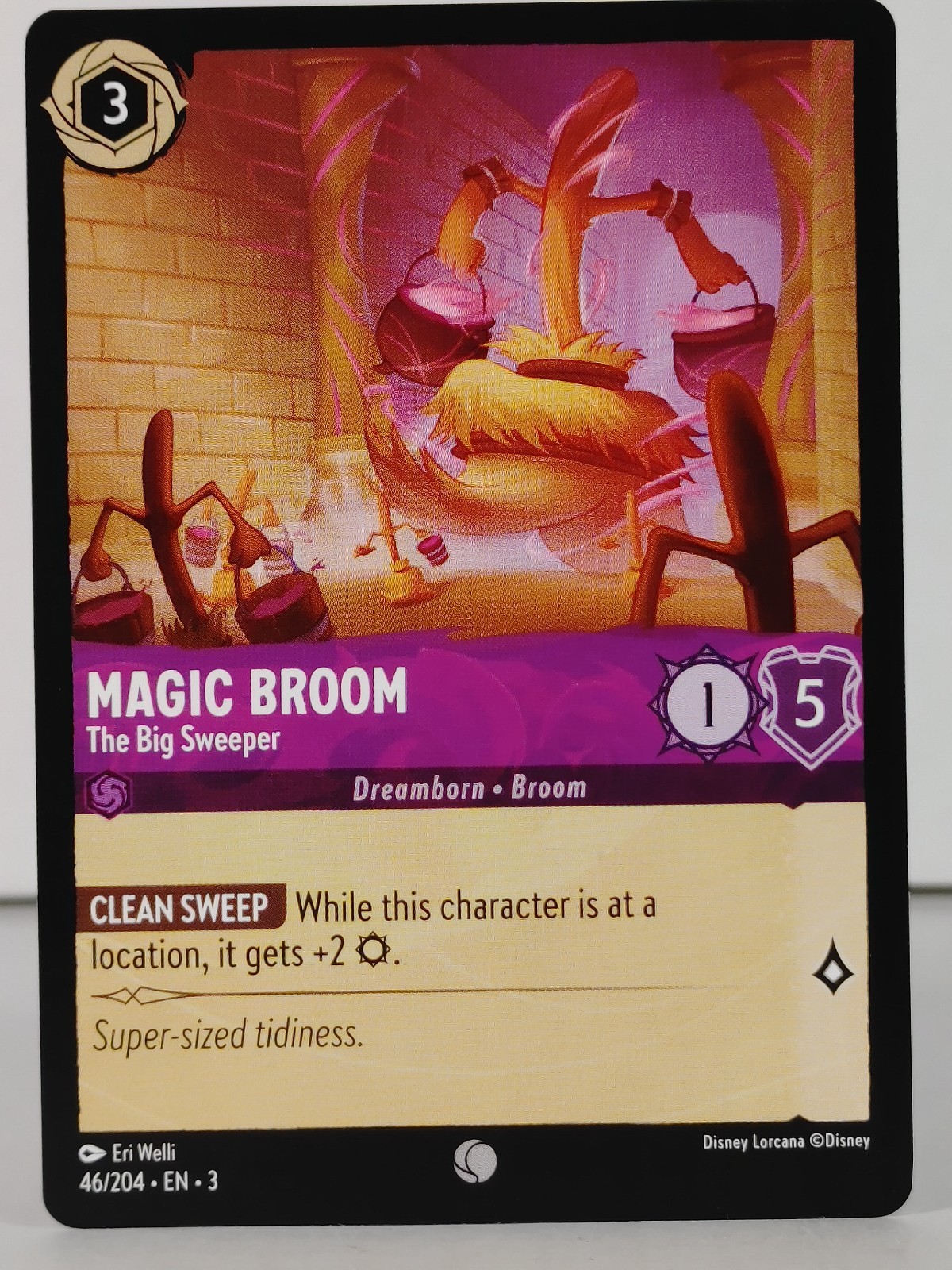 Magic Broom - The Big Sweeper LORCANA  Into the Inklands - 46/204 - NM - singles