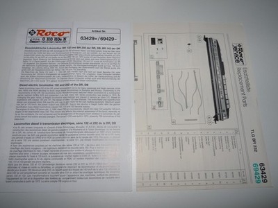 Roco H0 63429 / 69429 ++ Anleitung Diesellok BR 132 / 232 der DB / DR ++ #Z3_303