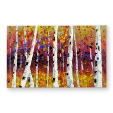Begin Home Decor CODM21349KT4NN 21 x 34 in. Colored Birches Seasons Bedroom D...