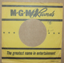 "M.G.M","Company Sleeve","Original","45rpm","7inch","Record","Vintage",, ;0>